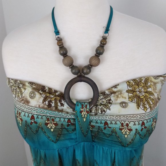 💥 EUC Halter Neck String Colorful Summer Dress, See Measurements - Picture 3 of 8